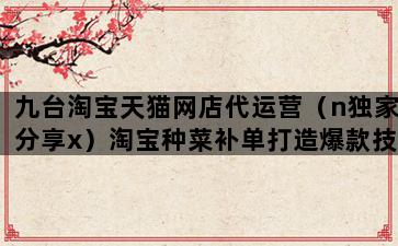 飞马电商补单