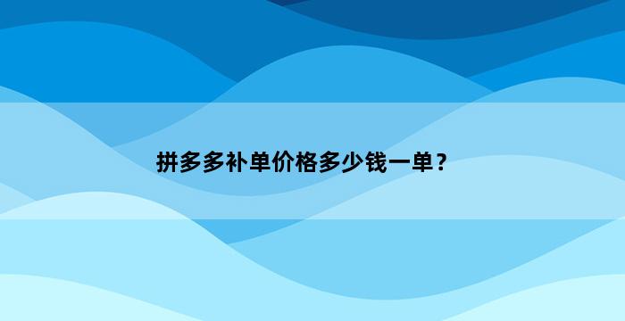 飞马电商补单