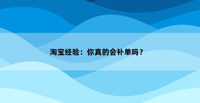 飞马电商补单